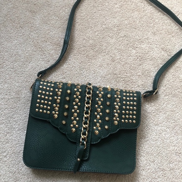 Forest green jewelled purse - Picture 2 of 3